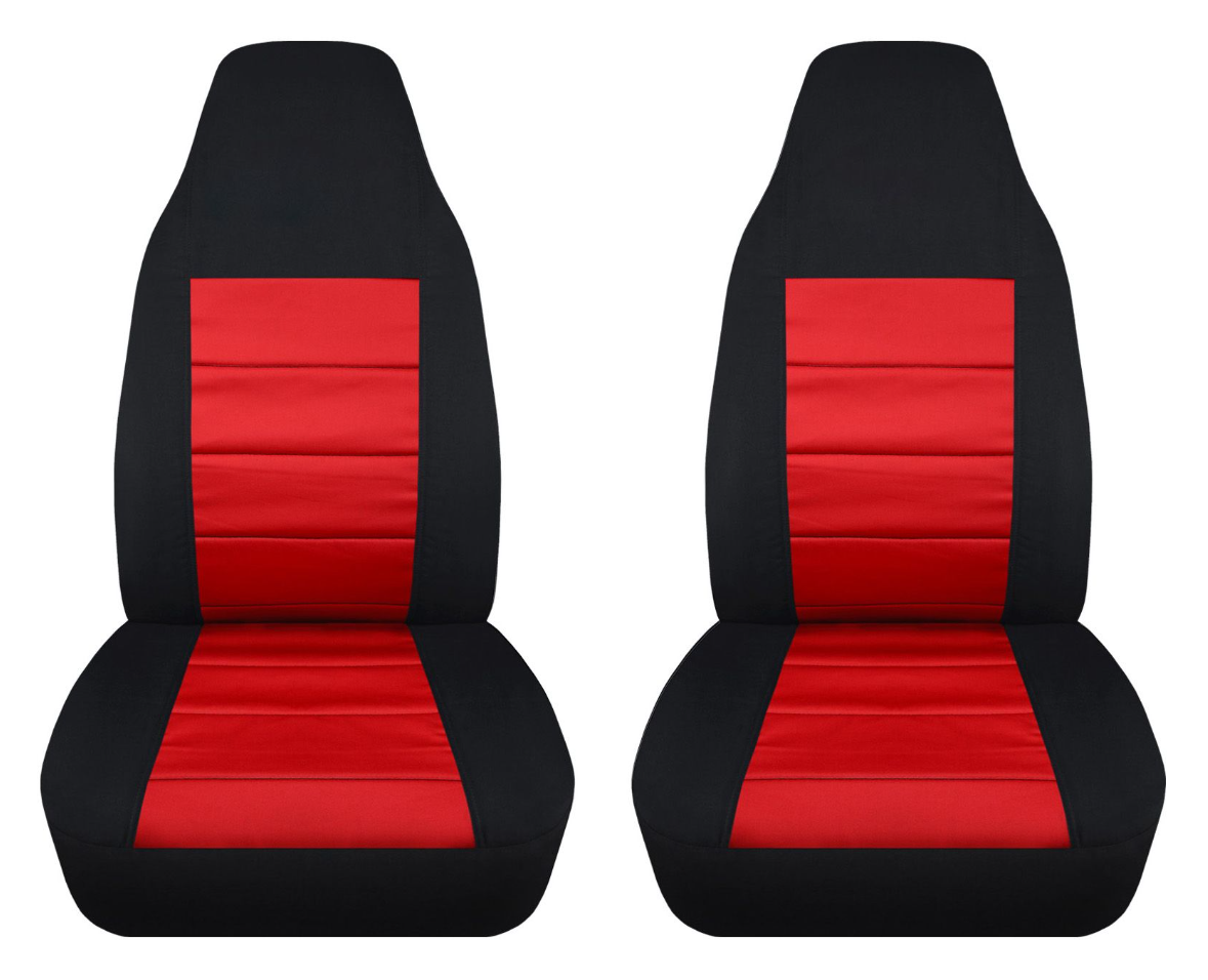 red and black seat covers
